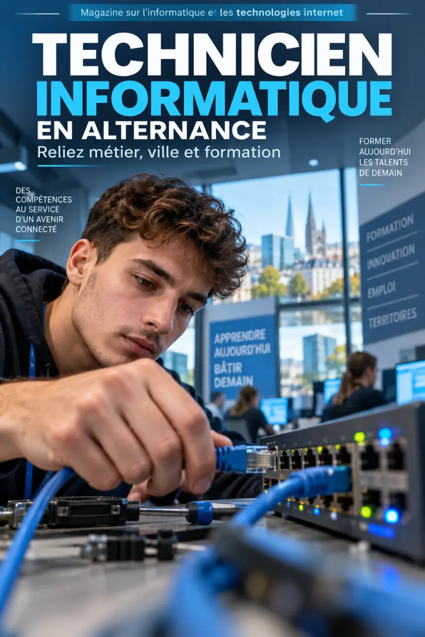 Technicien informatique en alternance : reliez métier, ville et formation